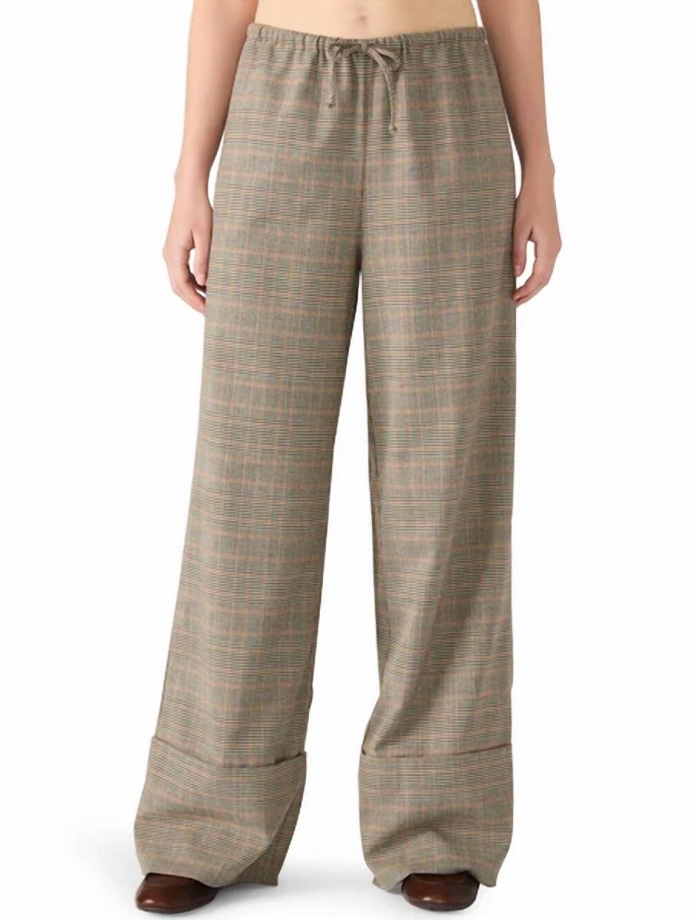 NEW STEVE MADDEN idra wide leg pant in beige